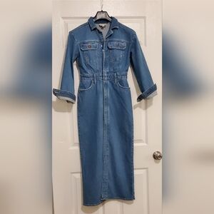 Target Universal Thread Long-Sleeve Denim Maxi Shirtdress